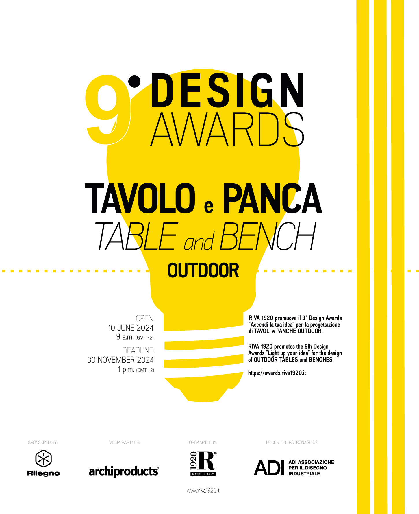9° Design Awards “Tavolo e Panca Outdoor”