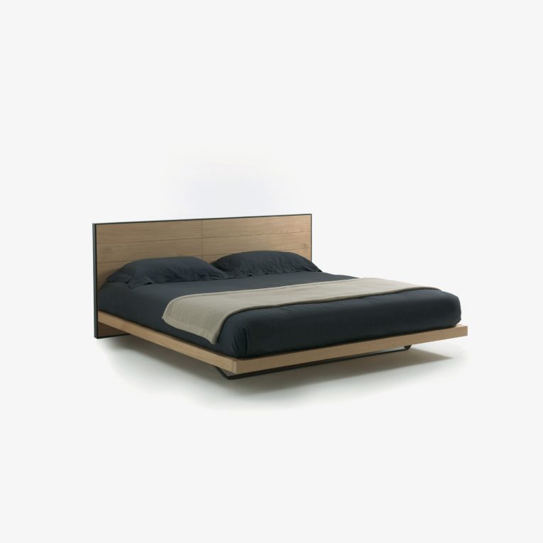 Wooden blockboard bed veneered RIALTO BED 1