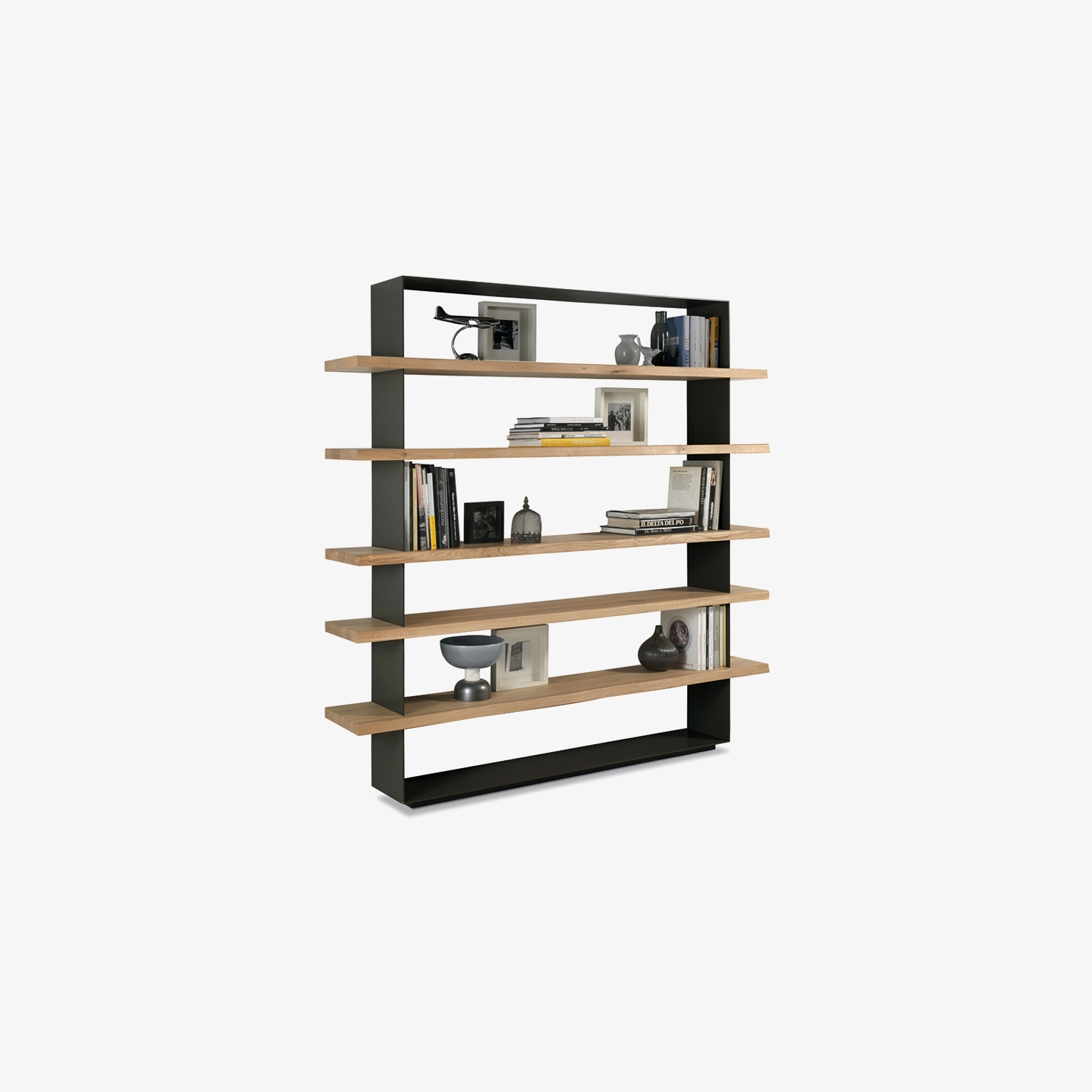 Solid wood bookcase with iron frame CRAZY | Bookcase