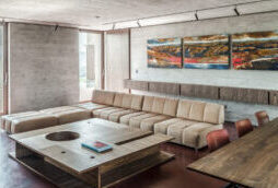 Living room furnished with Riva1920 wooden designer furniture